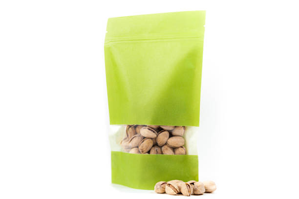 istock filled green paper biodegradable doy pack flexible packaging with window and zipper on white background 1226027015