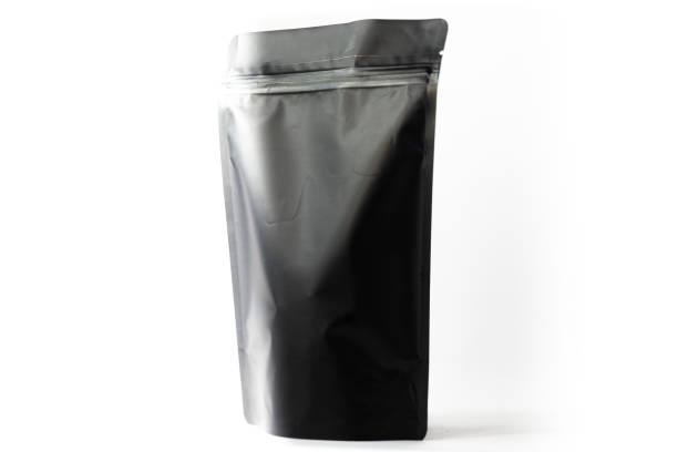 istock matt black plain coffee standup pouch packaging pouch with zipper on white background 1226027215