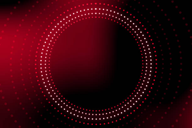 Light tunnel for your backgrounds.Bright vibrant dots. laser illumination. Red colors.