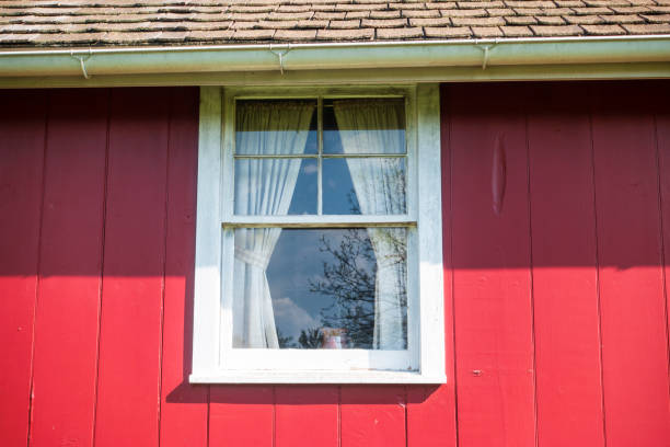 Window of a red house