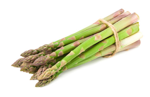 istock Fresh green asparagus isolated on white background 1226042374