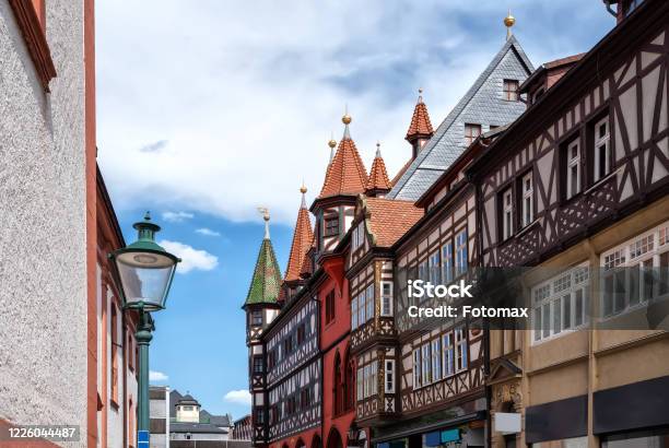 Old Town Hall In Fulda Germany From 1531 To 1782 The Gothic Ensemble Of Houses In Unterm Heilig Kreuz Straße Served The City Of Fulda As Its Town Hall Stock Photo - Download Image Now