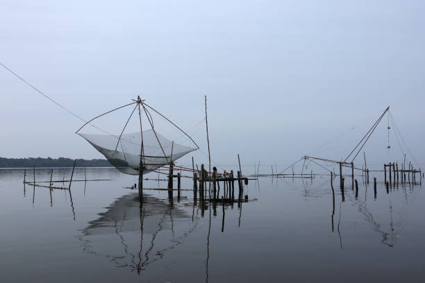 istock Beautiful Kerala backwaters with Chinese fishing nets 1226045387