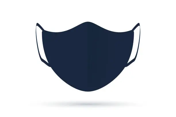 Vector illustration of Protective mask from virus. Ðsolated face mask.
