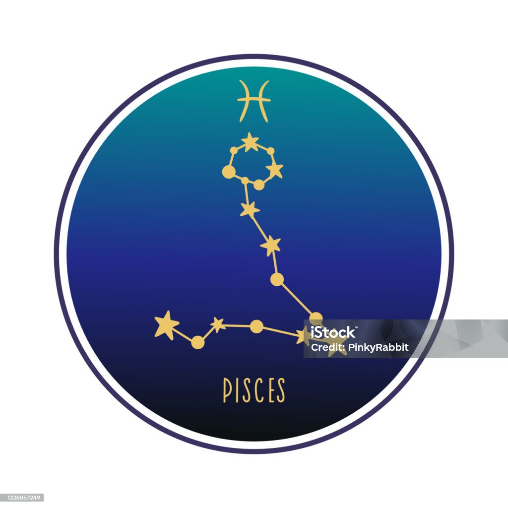 Dấu Hiệu Song Ngư Chòm Sao Hoàng Đạo Song Ngư Hình Minh Họa Màu ...
