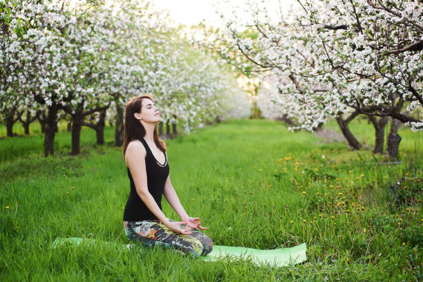 istock Young caucasian yogi woman 1226059801