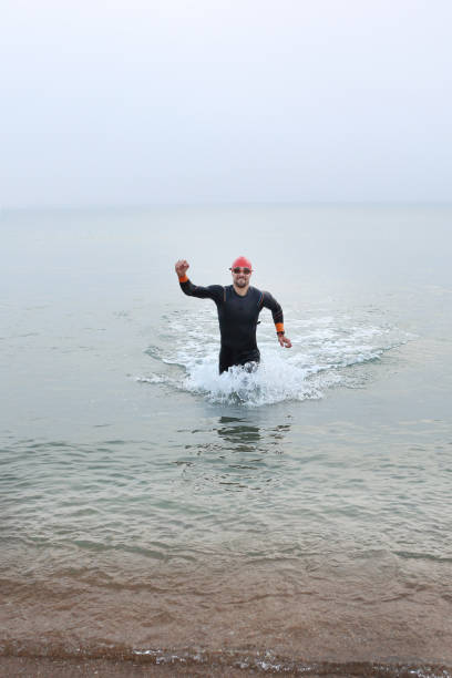 istock Swimming in the sea, a man swims. 1226061337