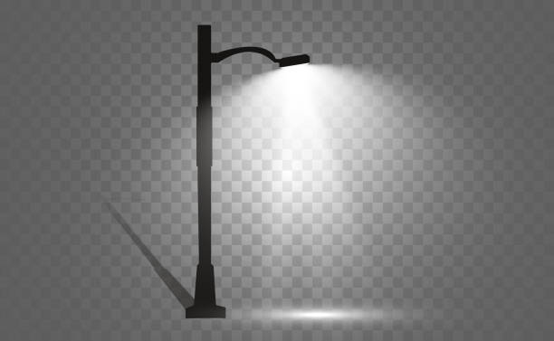 ilustraciones, imágenes clip art, dibujos animados e iconos de stock de ilustración vectorial - street night street light lamp