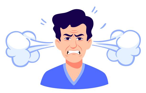 Ilustración de Hombre De Dibujos Animados Enojado Con Vapor Saliendo De Las Orejas Aislado En Blanco y más Vectores Libres de Derechos de Humo - iStock Ilustración de Hombre De Dibujos Animados Enojado Con Vapor Saliendo De Las Orejas Aislado En Blanco y más Vectores Libres de Derechos de Humo - iStock