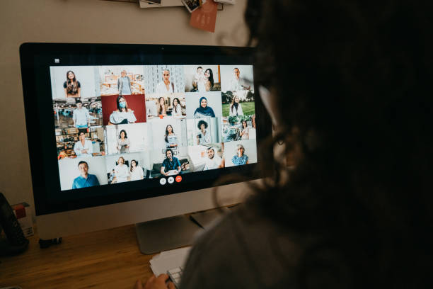 istock Young woman having a video call with her colleagues 1226068216