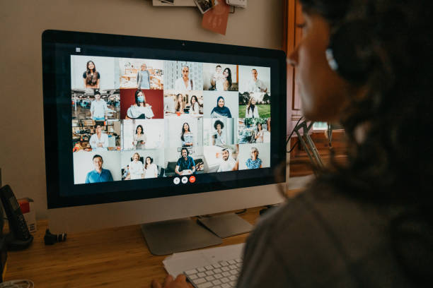 istock Young woman having a video call with her colleagues 1226068219