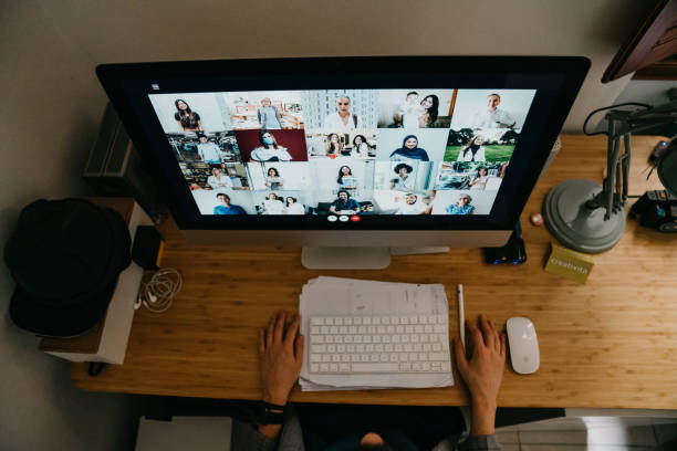 istock Young woman having a video call with her colleagues 1226068222