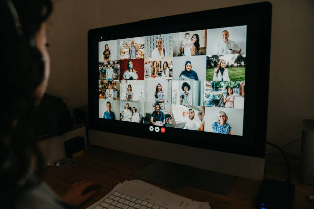 istock Young woman having a video call with her colleagues 1226068245
