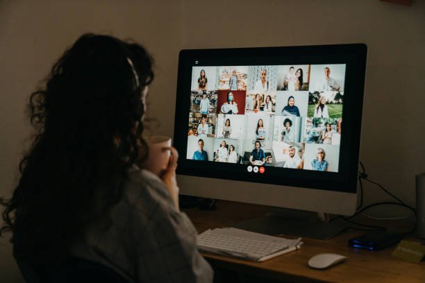 istock Young woman having a video call with her colleagues 1226068248