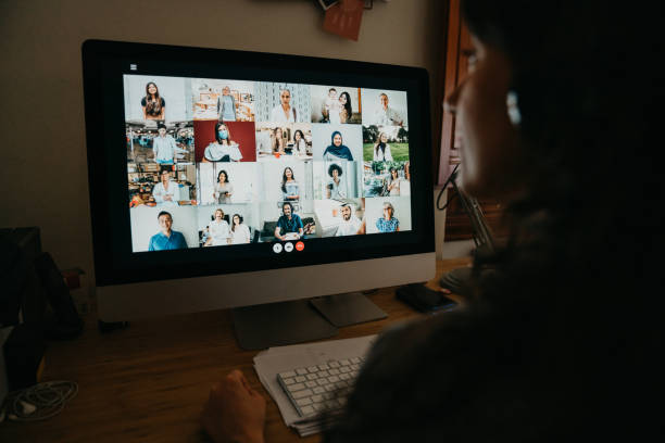 istock Young woman having a video call with her colleagues 1226068262