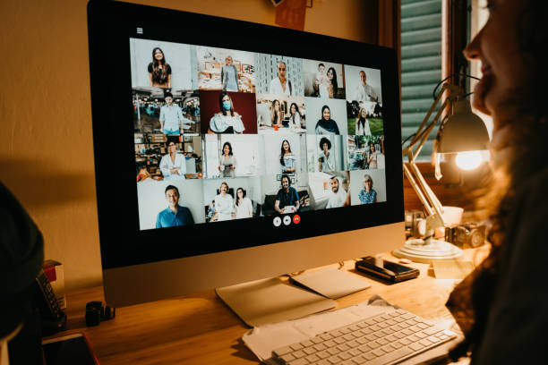 istock Young woman having a video call with her colleagues 1226068295