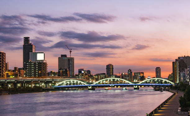 istock City skyline with Tokyo Skytree at Sumida River Japan. 1226069425