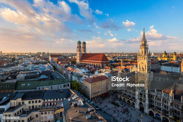 Aerial View Of Munich Germany Stock Photo - Download Image Now - Munich, Germany, Aerial View