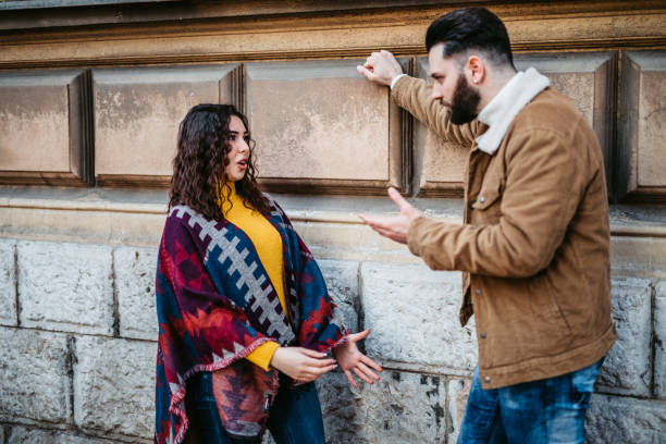 istock Couple arguing outdoors 1226069785