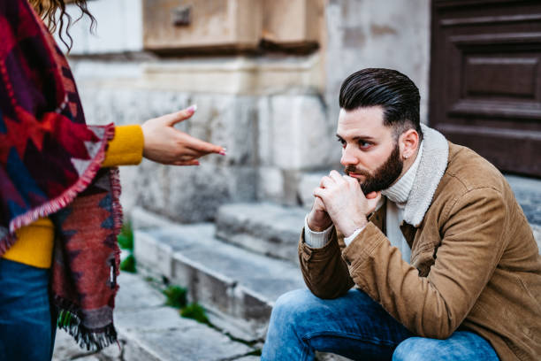 istock Couple arguing outdoors 1226070059