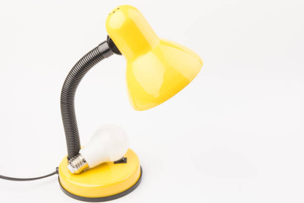 istock Yellow desk lamp isolated on white background 1226071127
