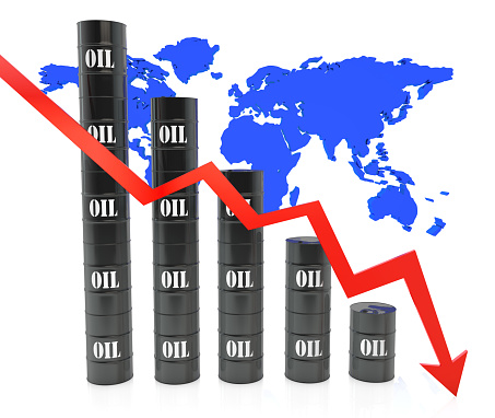 Falling oil price\nMap:https://visibleearth.nasa.gov/images/74218/december-blue-marble-next-generation