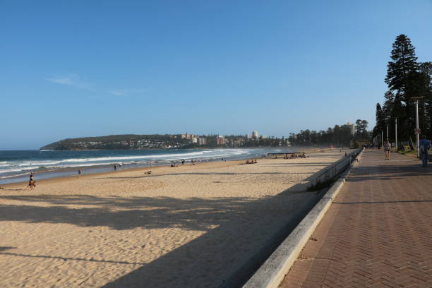 мэнли-бич в сиднее, новый южный уэльс, австралия - manly beach sydney australia australia beach стоковые фото и изображения