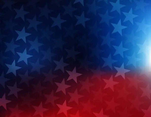 Vector illustration of USA stars and stripes background