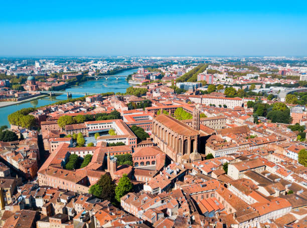 Jacobins Church in Toulouse, France stock photo
