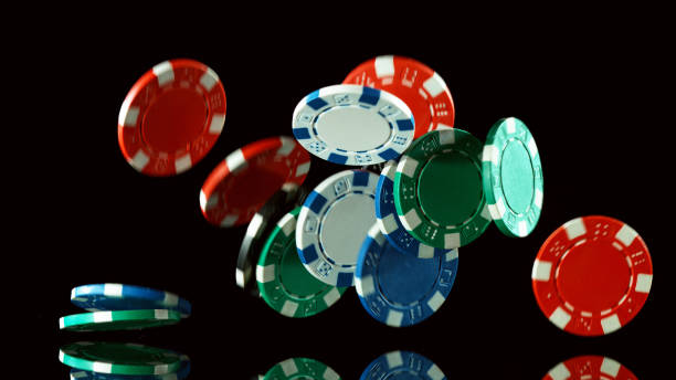istock Poker still life with falling poker chips 1226074741
