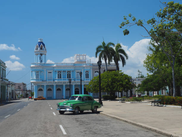 istock Retro american car. Cienfuegos, Cuba. 1226077736