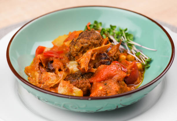 istock Beef balls with vegetables and tomato sauce 1226079819