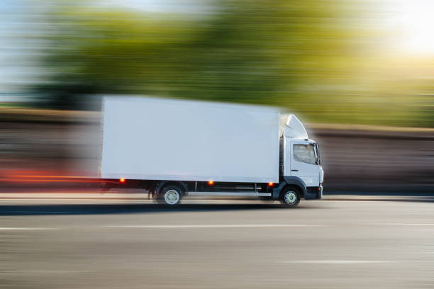 istock Truck Lory delivery fast motion blur 1226083704