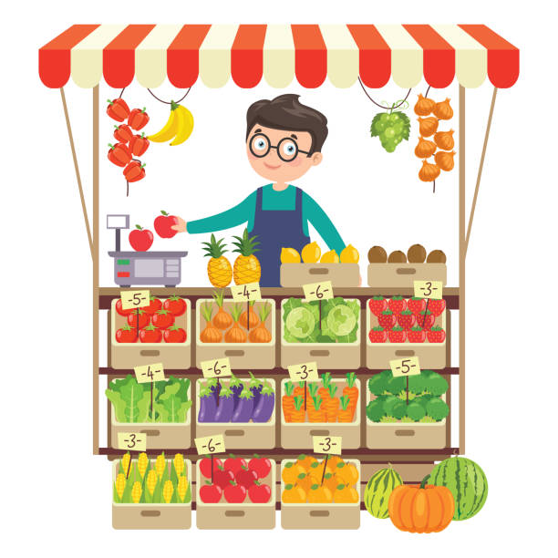 Green Grocer Shop With Various Fruits And Vegetables Stock Illustration - Download Image Now - iStock Green Grocer Shop With Various Fruits And Vegetables Stock Illustration - Download Image Now - iStock