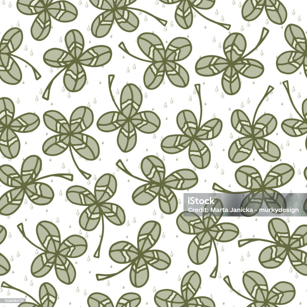 Green Natiure Pattern Pattern Vector Nature Pattern In Green Stock Illustration - Download Image Now ...