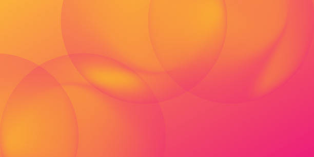 ilustrações de stock, clip art, desenhos animados e ícones de modern abstract background with circular elements in red orange gradation with the theme of digital technology. - 2839