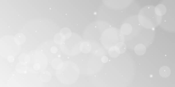bokeh или размытый фон с элементами точек и белый серый серебристый и черный цвет градиента. этот современный минималистский тематический фо� - white background horizontal selective focus silver stock illustrations