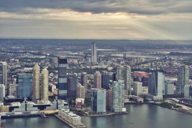 istock Top view of New Jersey skyline with Hudson River 1226090173