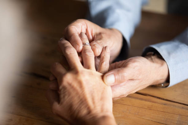 istock Happy loving middle aged couple romantic moment. 1226093728