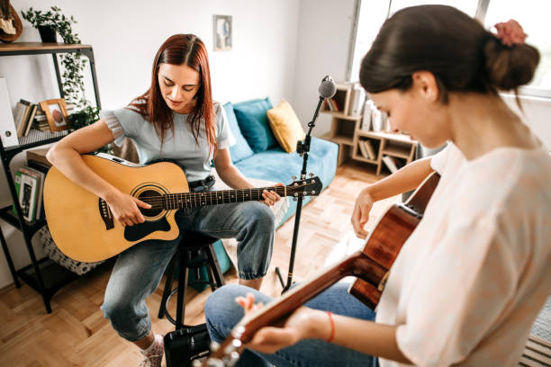 istock Female guitar duo. 1226102944