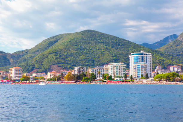 istock Budva city view from the sea 1226103782