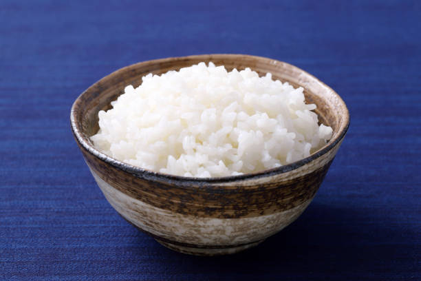 istock Japanese cooked white rice in a bowl 1226105004