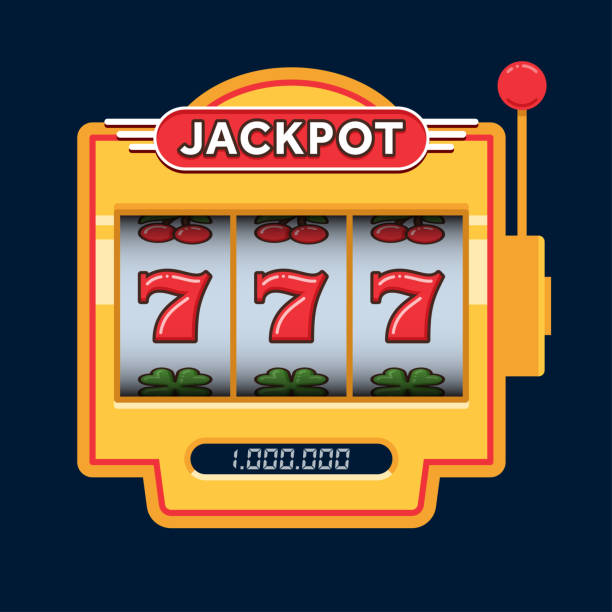 Slot machine game yellow. Win 777 jackpot. Jackpot triple seven. Lucky seven. Casino vegas game Slot machine game yellow. Win 777 jackpot. Jackpot triple seven. Lucky seven. Casino vegas game slot stock illustrations