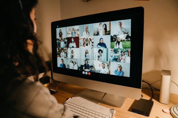 istock Young woman having a video call with her colleagues 1226107975