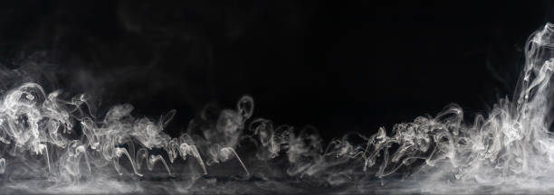 istock Abstract smoke on a dark background, isolated . 1226109609