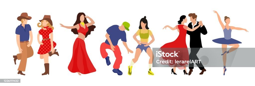 Ilustración de Conjunto Vectorial De Clipart Pareja De Baile Profesional Bailando Tango Country Hip Hop Danza Del Vientre Ballet Ilustración De Un Estilo Descolorido Plano Para El Diseño De Un Cartel De Ilustración de Conjunto Vectorial De Clipart Pareja De Baile Profesional Bailando Tango Country Hip Hop Danza Del Vientre Ballet Ilustración De Un Estilo Descolorido Plano Para El Diseño De Un Cartel De