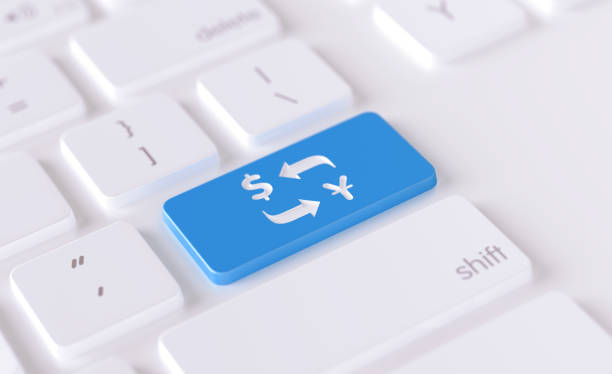 istock Modern Keyboard Button with American Dollar To Yen Conversion Symbol - Finance Concept 1226118601
