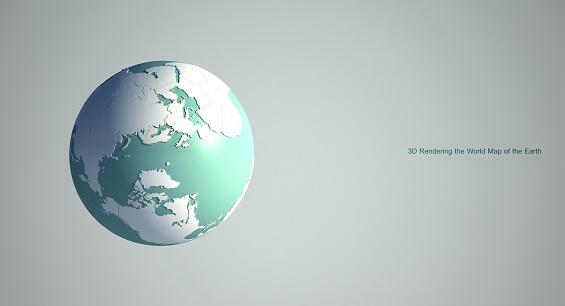 3d rendering Earth globe background. world map on earth render.