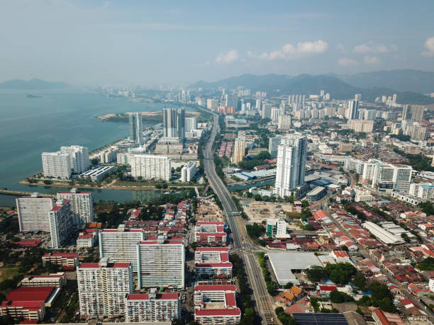 istock Aerial view Tun Dr Lim Chong Eu Highway during movement control order 1226123205