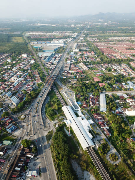 istock Aerial view railway and road infrastructure 1226125789